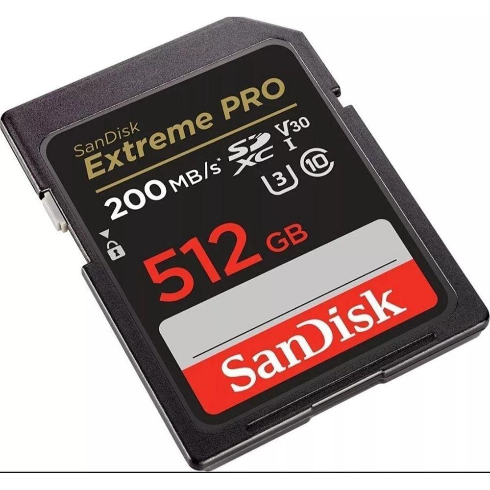 Cartão Memória Sandisk Sdsdxxd 512Gb Extreme Pro 200Mb/S