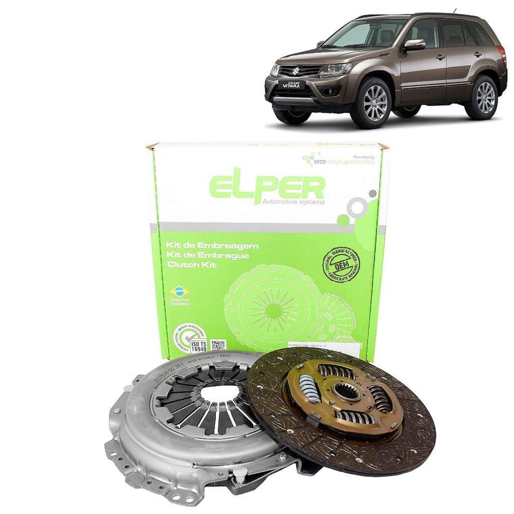 KIT EMBREAGEM ORIGINAL 225mm 21EST SUZUKI GRAND VITARA 2.0L GERACAO 3 GIII 2006... EM DIANTE - KIT PLATO E DISCO