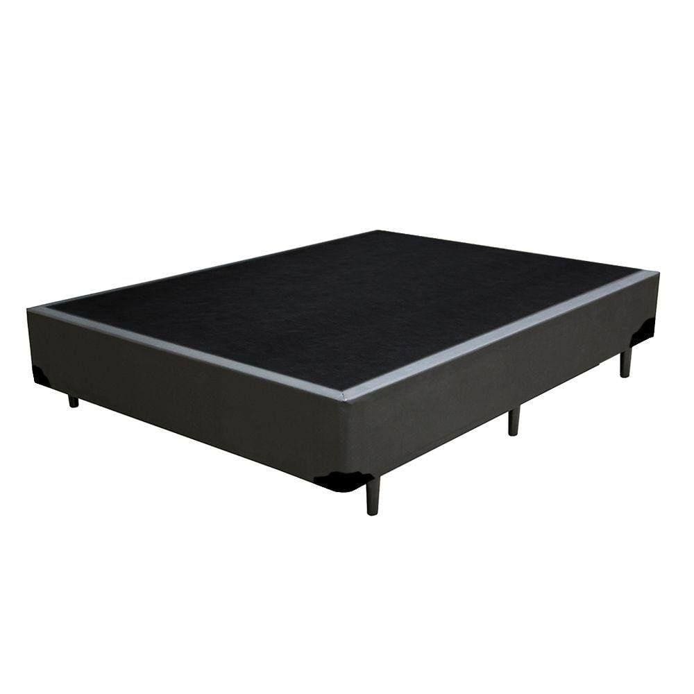 Base Box Casal Sintético Cinza