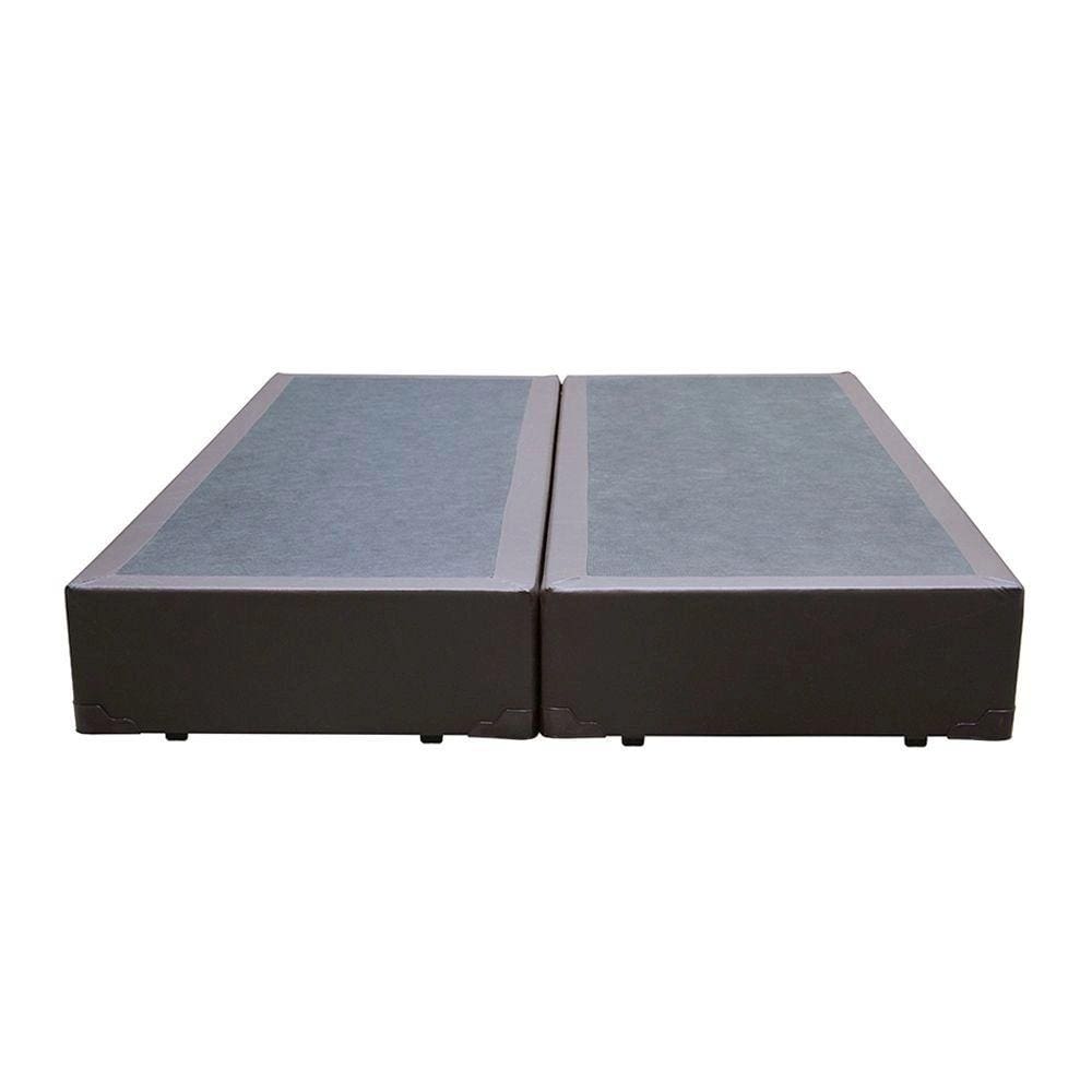 Base Box King Bipartido Sintético Marrom