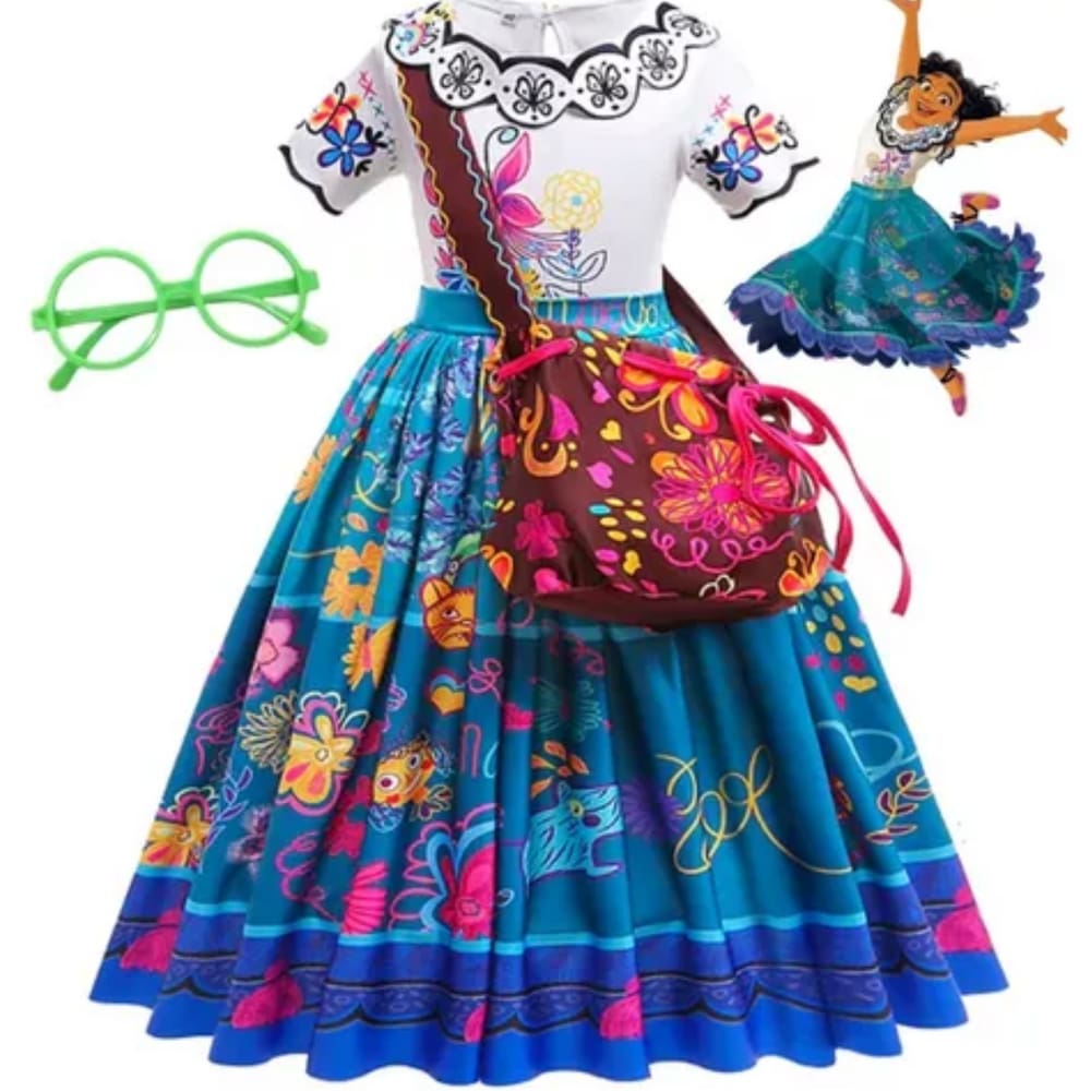 Vestido Acessórios Infantil Mirabel Fantasia Para Meninas Festas Infantil Temáticas