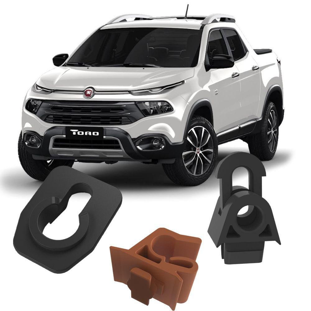 Kit Grampos Presilhas Para Haste Vareta Do Capô Toro 2016 2017 2018 2019 2020 2021 2022 2023 2024