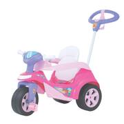 Motoca Infantil Triciclo Rosa com Empurrador