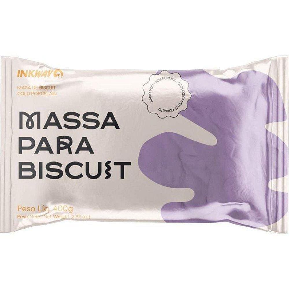 Massa De Porcelana Fria Biscuit 400G Lilás