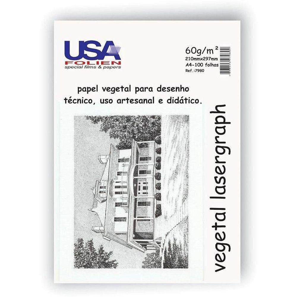 Papel Vegetal A4 60G 210X297Mm Pct Com 100