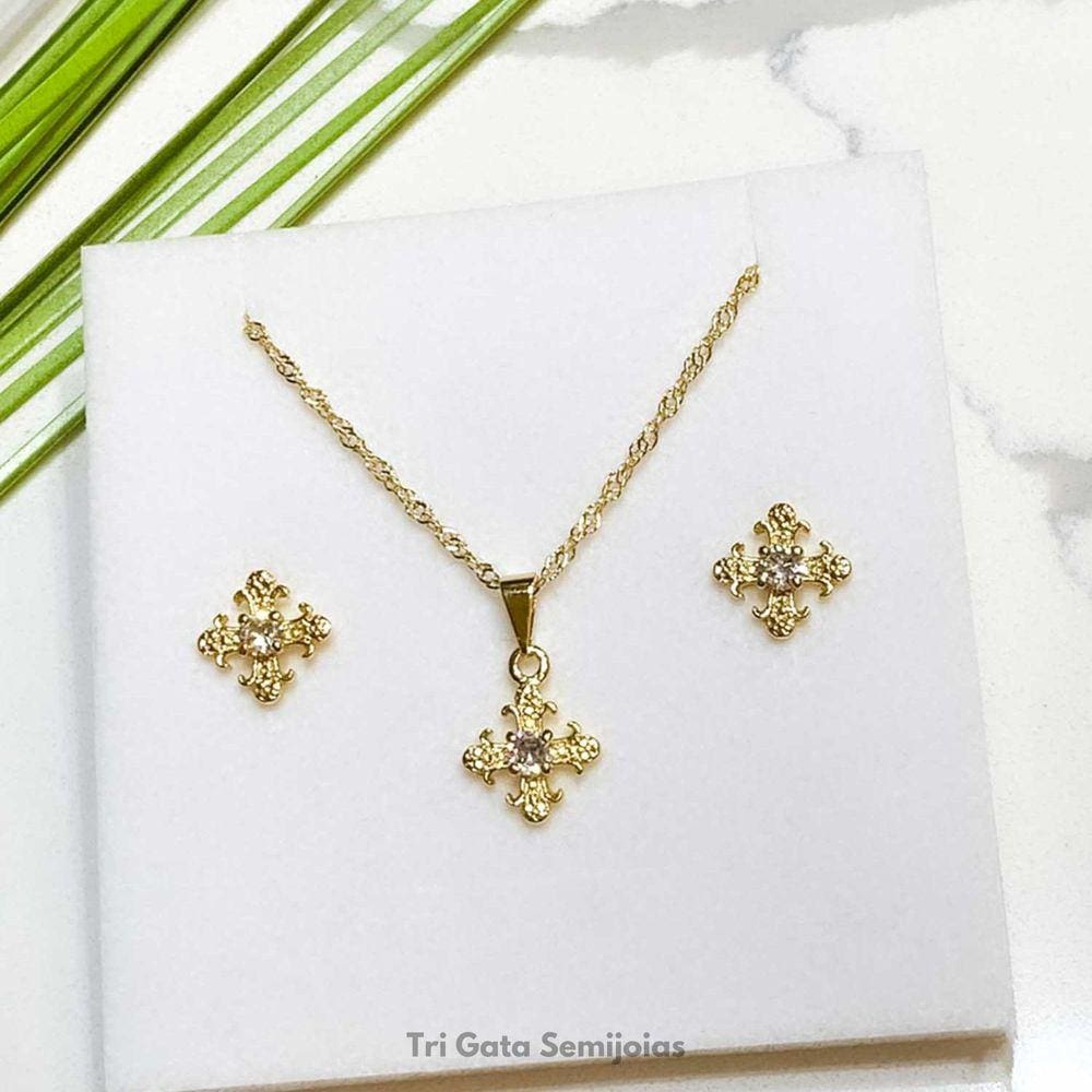 Conjunto Cruz de Zircônia