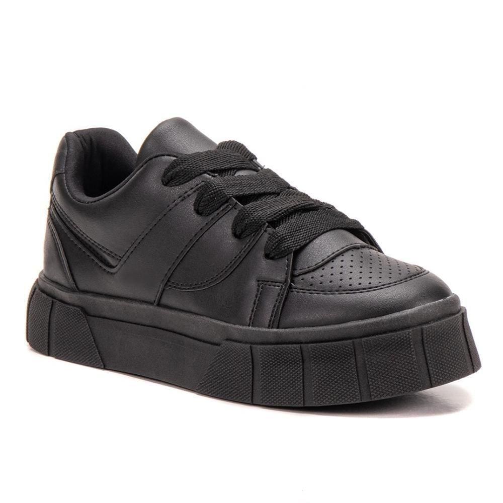 Tênis Feminino Casual Plataforma Moderno Confortável Cadarço