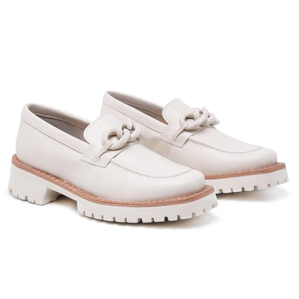 Mocassim Feminino Sapato Tratorado Oxford Calce Fácil