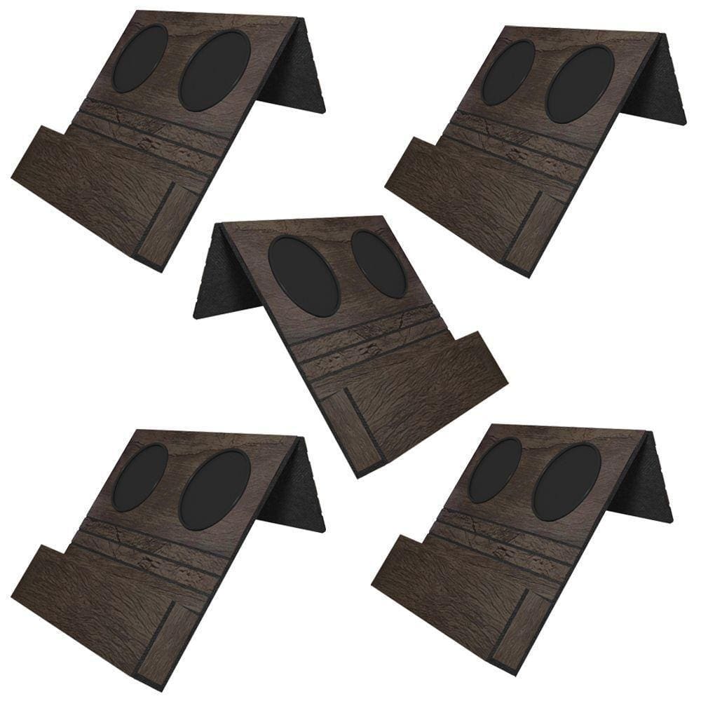 Kit 05 Esteiras Bandejas Com Suporte Para Copos E Controle