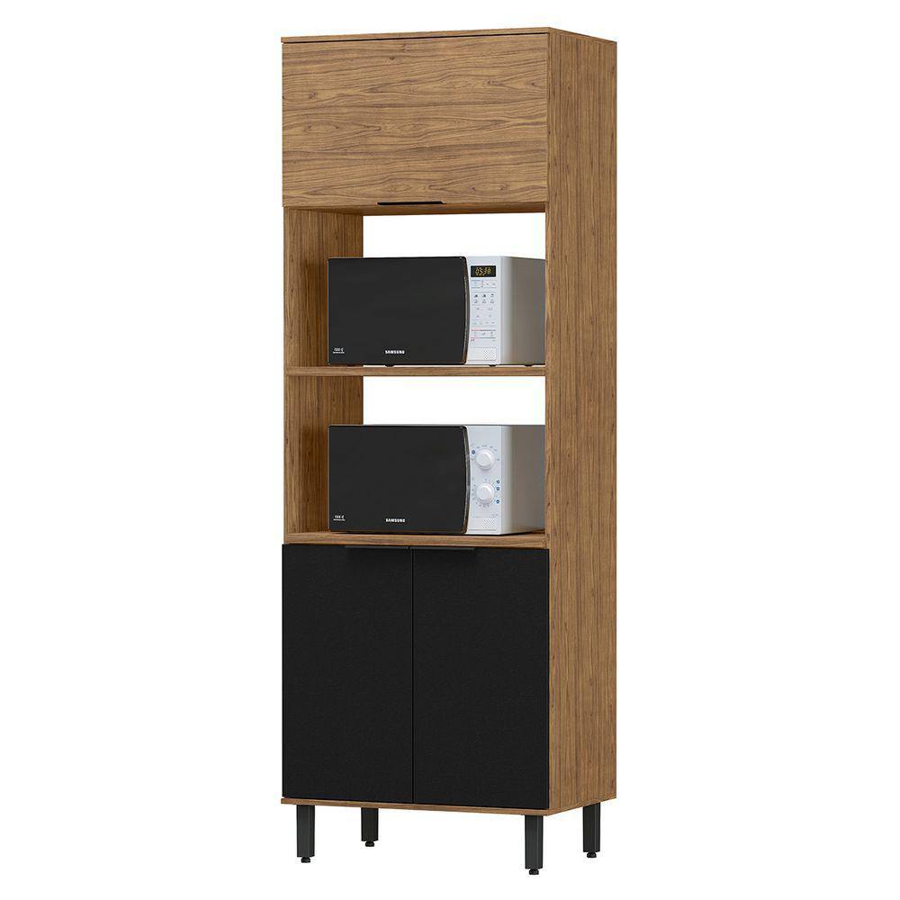 Torre Quente Toscana 3 Portas 100% Mdf Freijó/Nero Tto01 - Mx Móveis