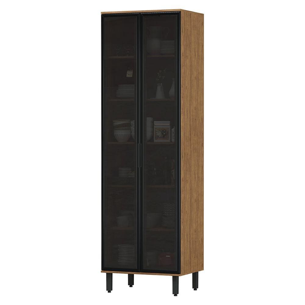 Cristaleira Toscana 2 Portas com Vidro 100% Mdf Freijó - Mx Móveis