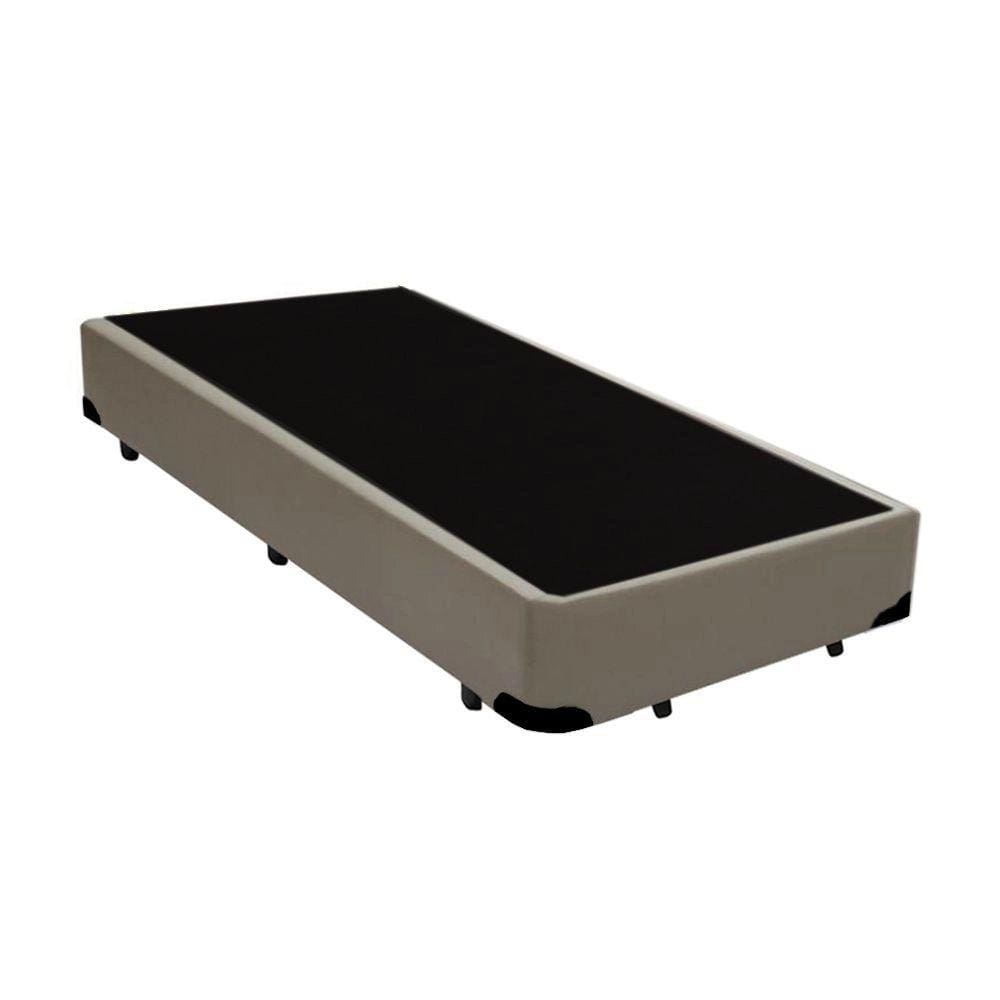 Base Box Solteiro Sintético Bege