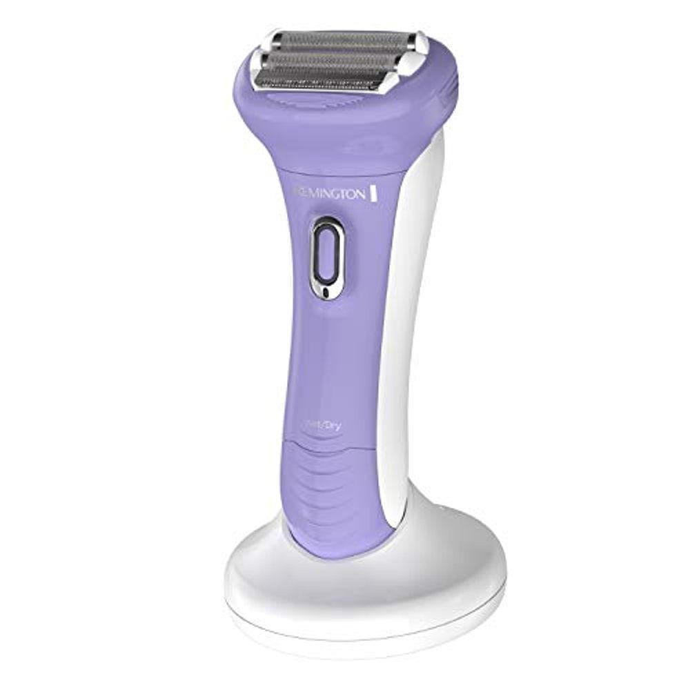 Barbeador Smooth & Silky Remington para Mulheres, Lâmina de 4 Folhas e Aparador de Biquíni, Roxo/Branco