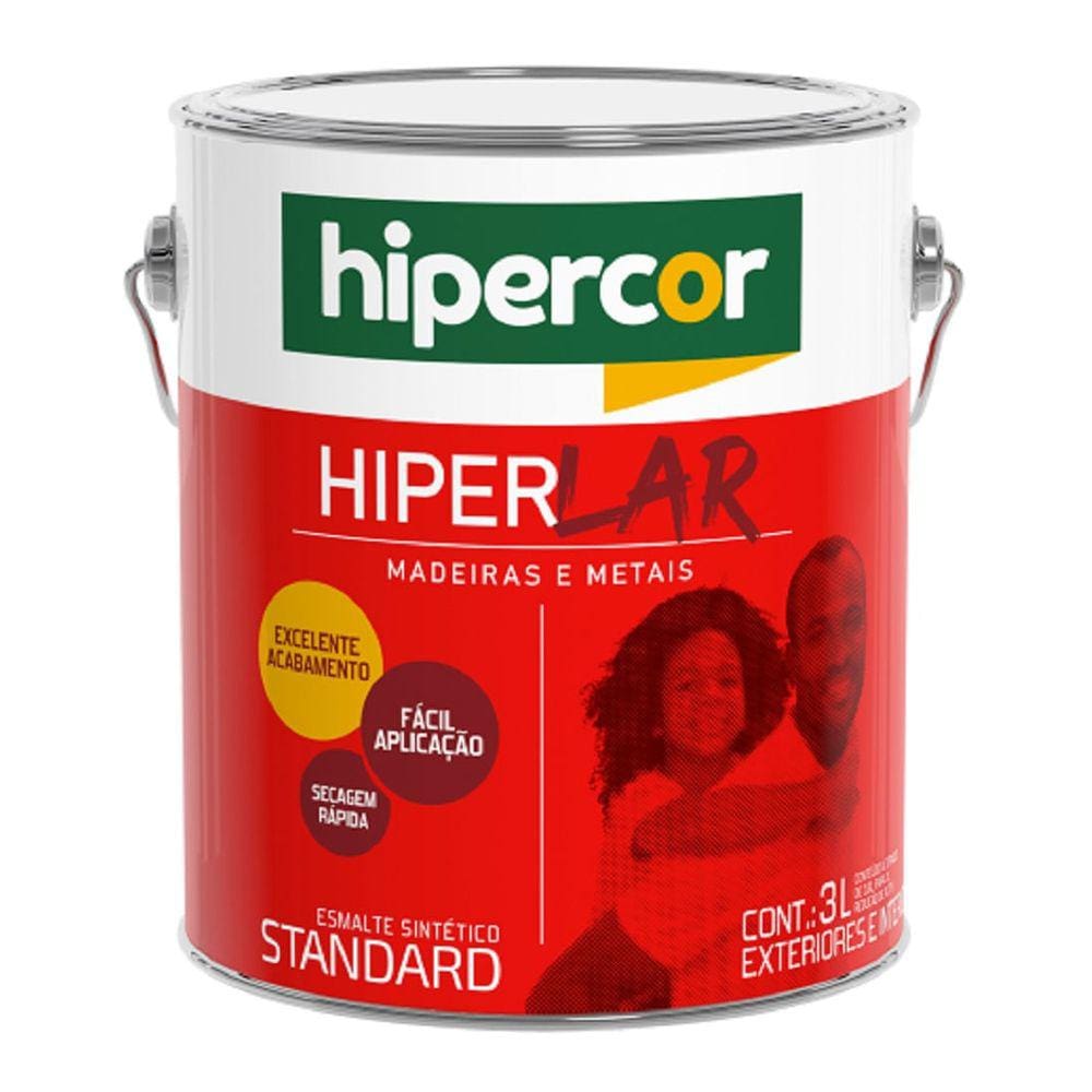 Tinta Esmalte Hiperlar 3,0 Litros Marrom HIPERCOR