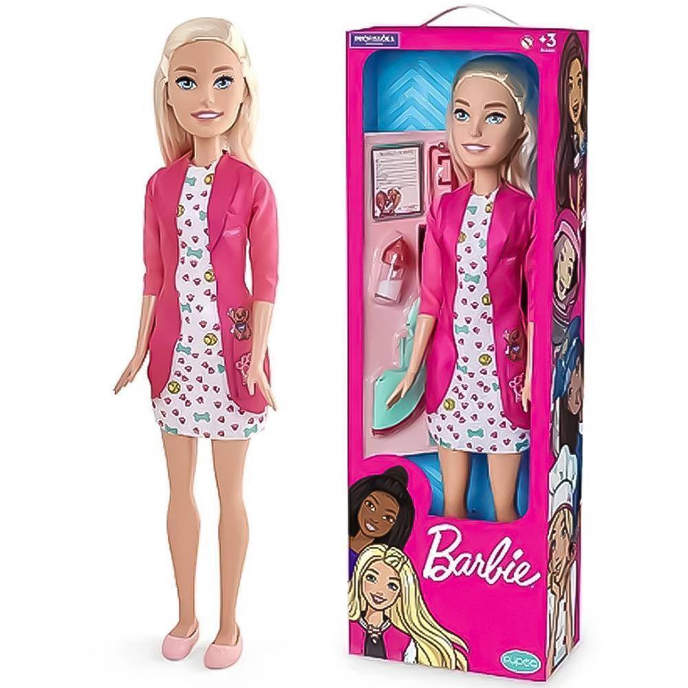 Boneca Barbie Busto - Maquiagem e Cabelo - Pupee - 1265