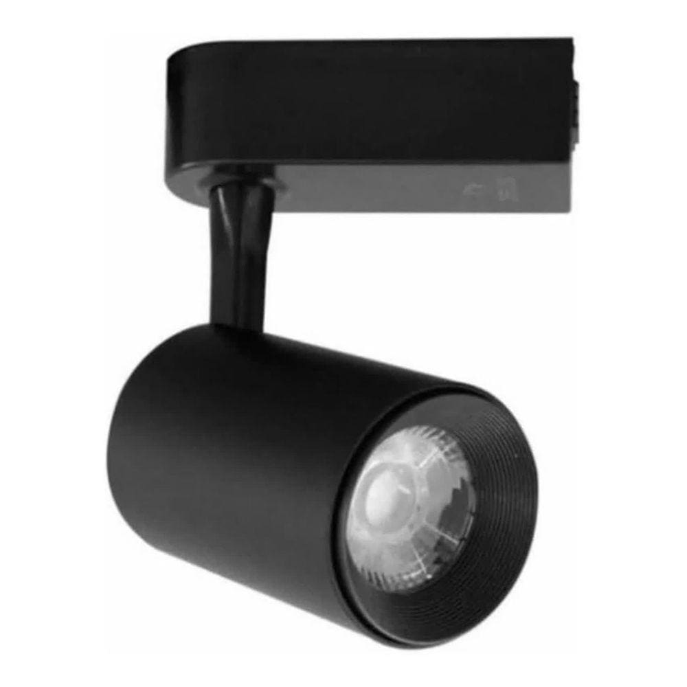 Spot Preto Para Trilho Eletrificado Led 7w Bivolt Branco Quente Luz Amarela Bivolt 110/220 Sala Quarto Cozinha Corredor