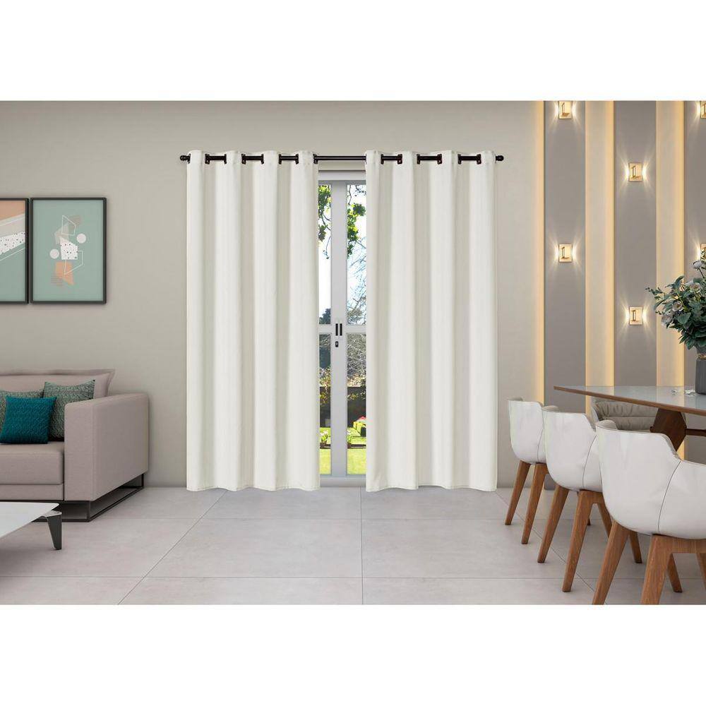 Cortina Oxford 2,80M X 2,30M Sala Quarto Janela Palha