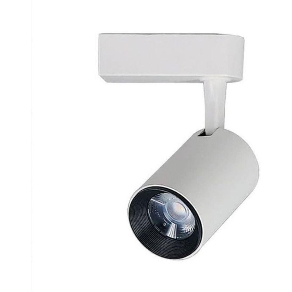 Spot Branco Para Trilho Eletrificado Led 7w Bivolt 110/220 Branco Frio Sala Quarto Cozinha Corredor Salão Loja Comercio