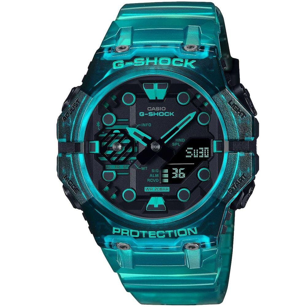 Relógio CASIO G-SHOCK masculino translúcido GA-B001G-2ADR