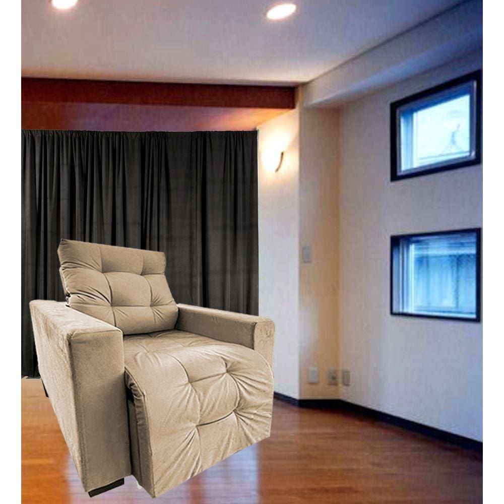 Poltrona Amamentação Retratil E Reclinavel Sala Quarto Mamae Sofia Capuccino
