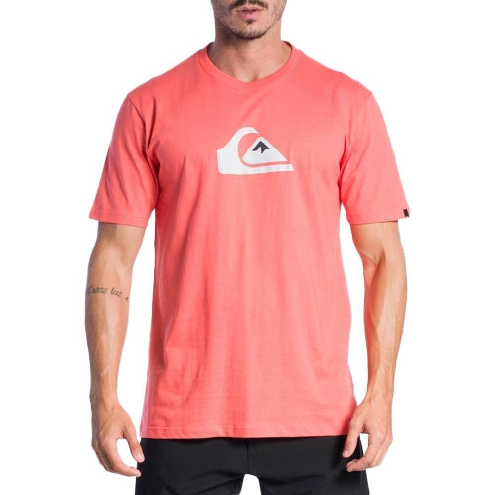 Camiseta Quiksilver Comp Logo Colors SM24 Vermelho Claro