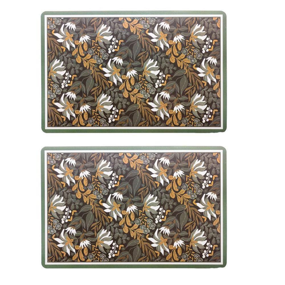 Kit 2 Lugar Americano Plástico Green Garden Estampado