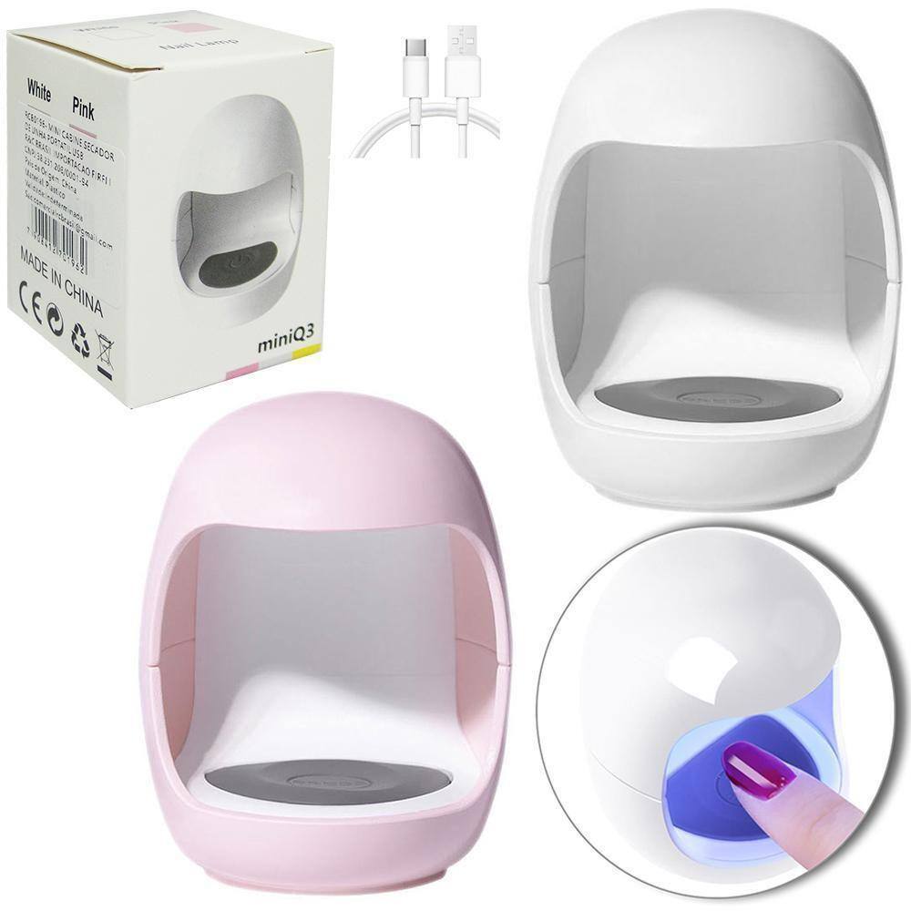 Mini Q3 Cabine Secador Unha Portatil 3 Led 6W + Temporizador