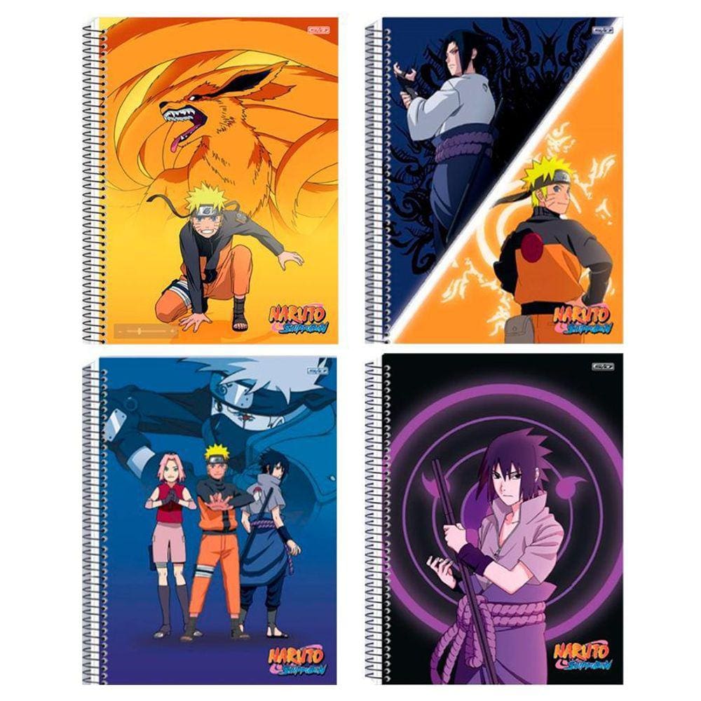 Caderno Unv Espiral Capa Dura Naruto Shippuden 80F 1Mat