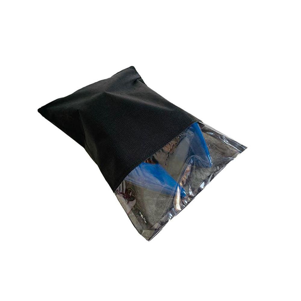Kit Com 100 Sacos Para Sapatos Tnt Com Visor C/ Zíper 26x36