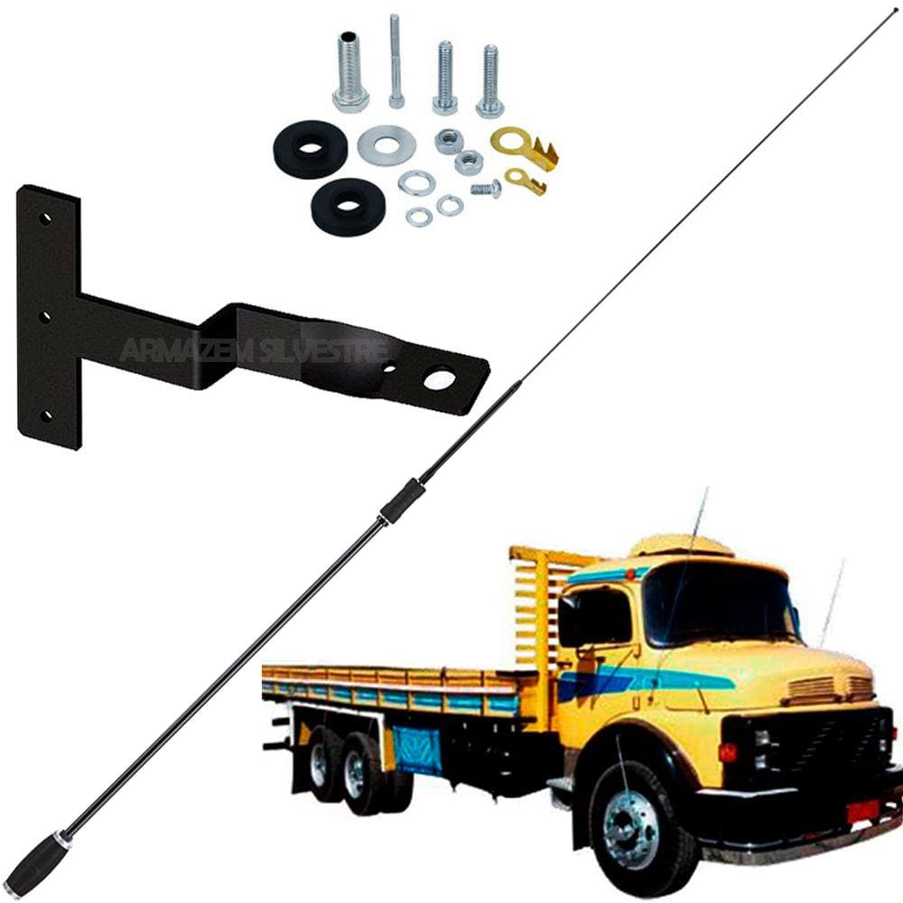 Antena Px Bobinada Black Argentina Mb Mercedes Benz Cara Preta Carona Parafusos Fixação