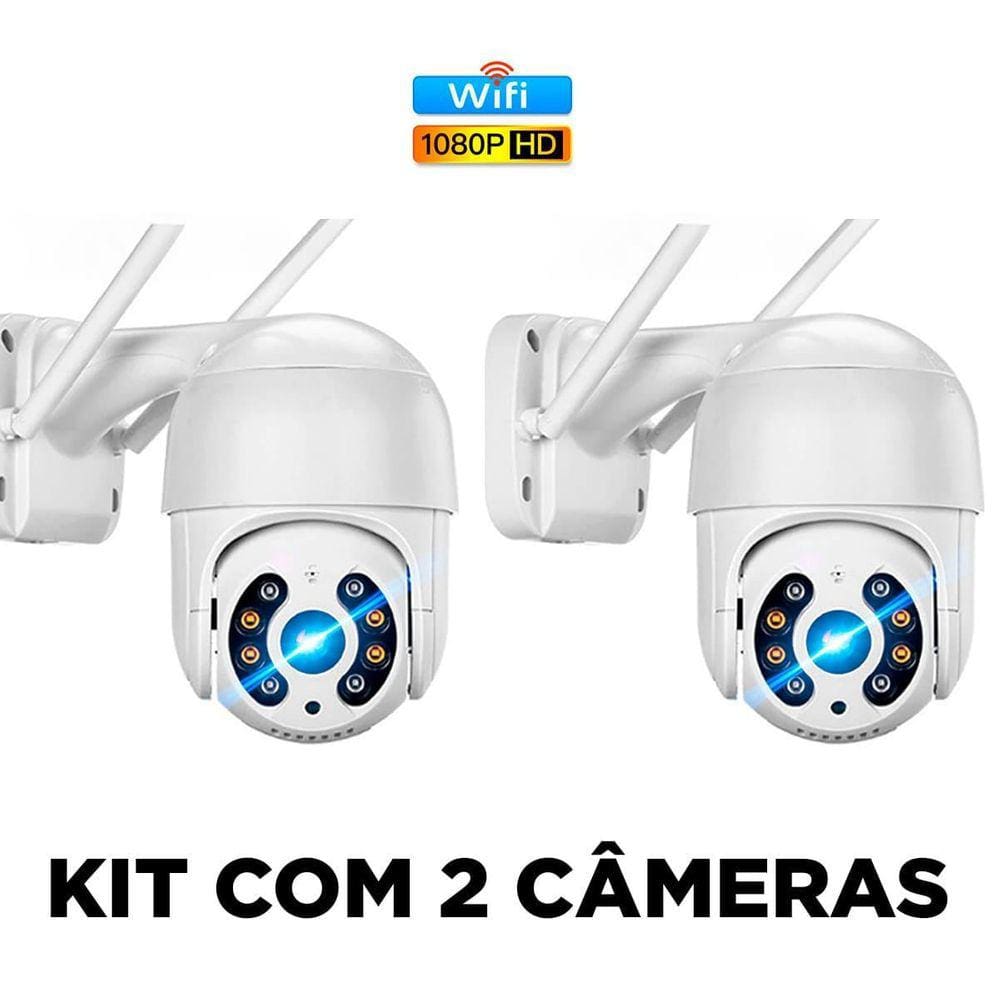 Kit 2 Câmeras Ip Icsee À Prova D`Água Wi-Fi E Infravermelho