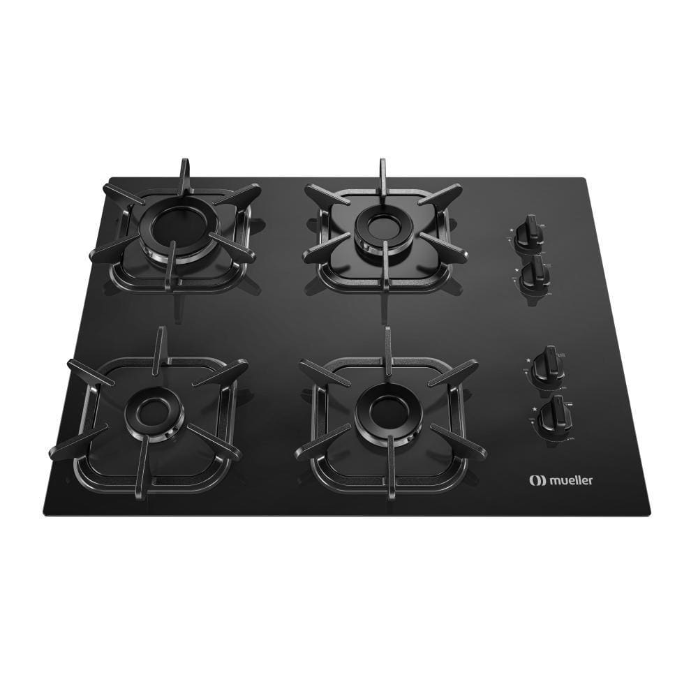Fogão Cooktop Gás Mueller 4 Bocas Ultra Chama Bivolt Preto