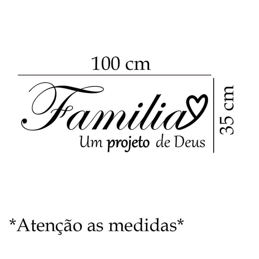 Adesivo De Parede Frase Família É Um Projeto De Deus