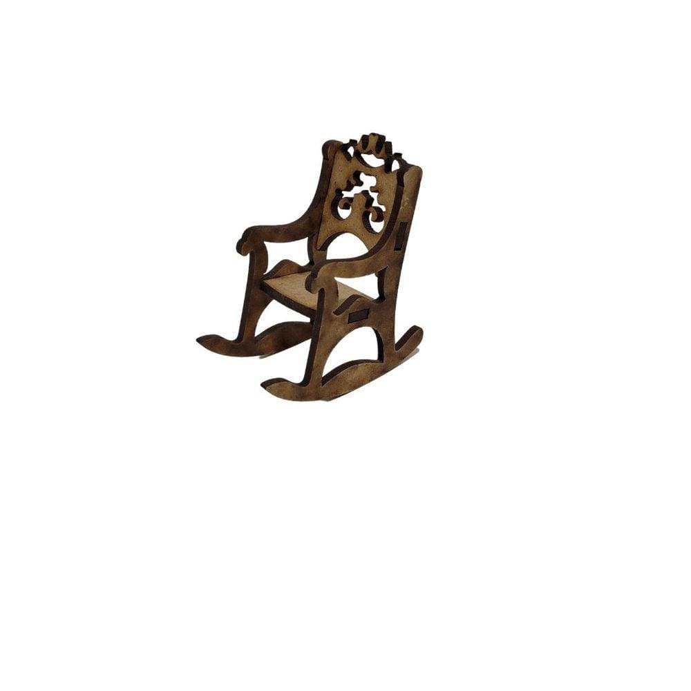 Miniatura 3d Cadeira de Balanço 7cm - Jeito Próprio Artesanato