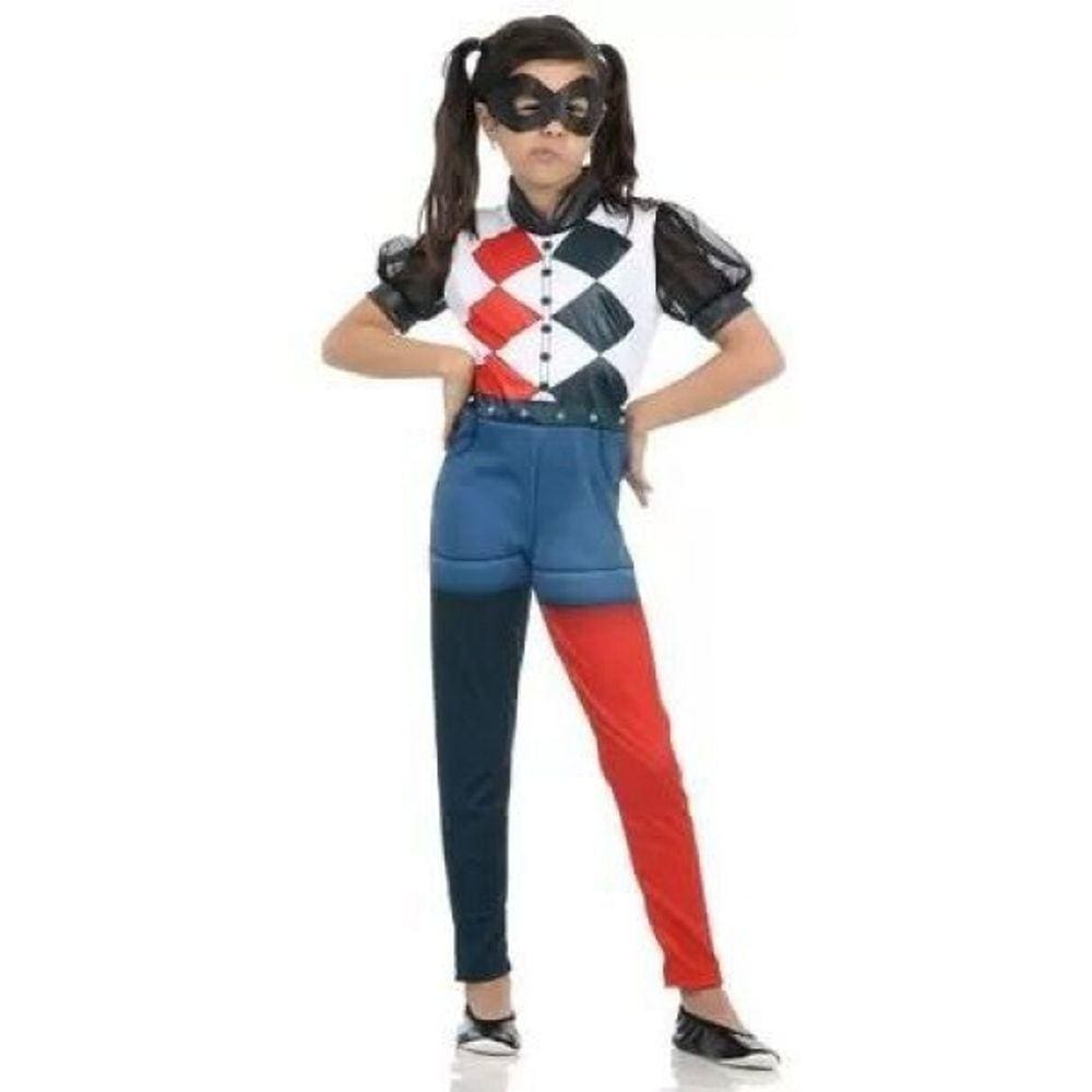 Fantasia Infantil Arlequina Dc Super Hero Macacão