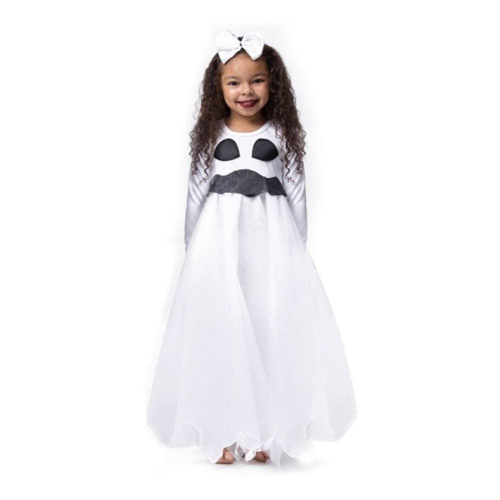 Fantasia vampira infantil estampada pop halloween