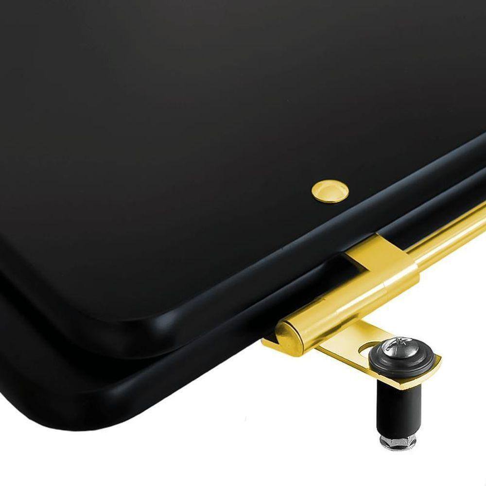 Tampa De Vaso Boss Noir Preto Fosco Com Ferragem Dourada