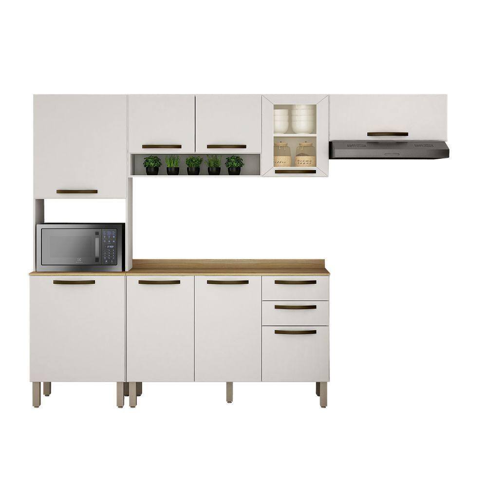 Armário de Cozinha Completo Valência 02 Sallêto Branco