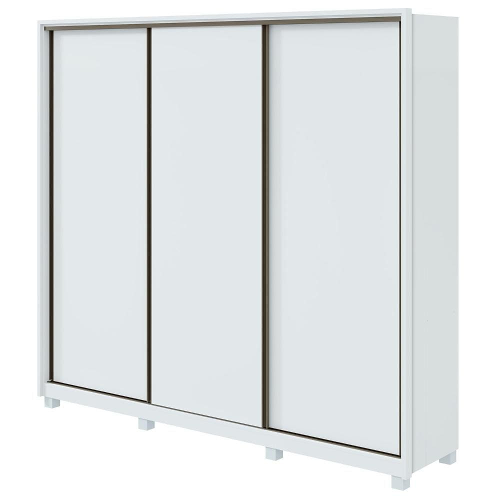 Guarda-Roupa Casal Spazio 270 3 portas 6 Gavetas Branco
