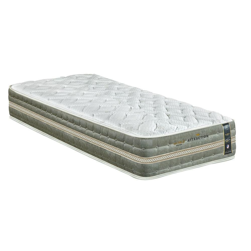 Colchão Solteiro King Koil Mola Ensacada Attraction 27x88x188cm Cinza/Branco