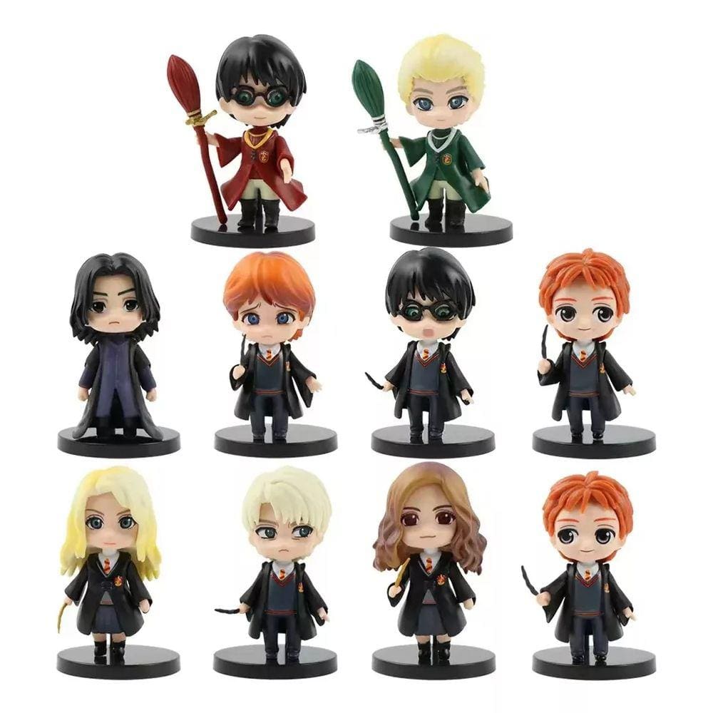 Kit 10 Bonecos Action Figure Harry Potter Hermione Rony