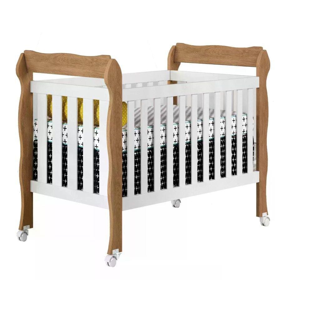 Berço Mini Cama Lila Carolina Baby Amadeirado