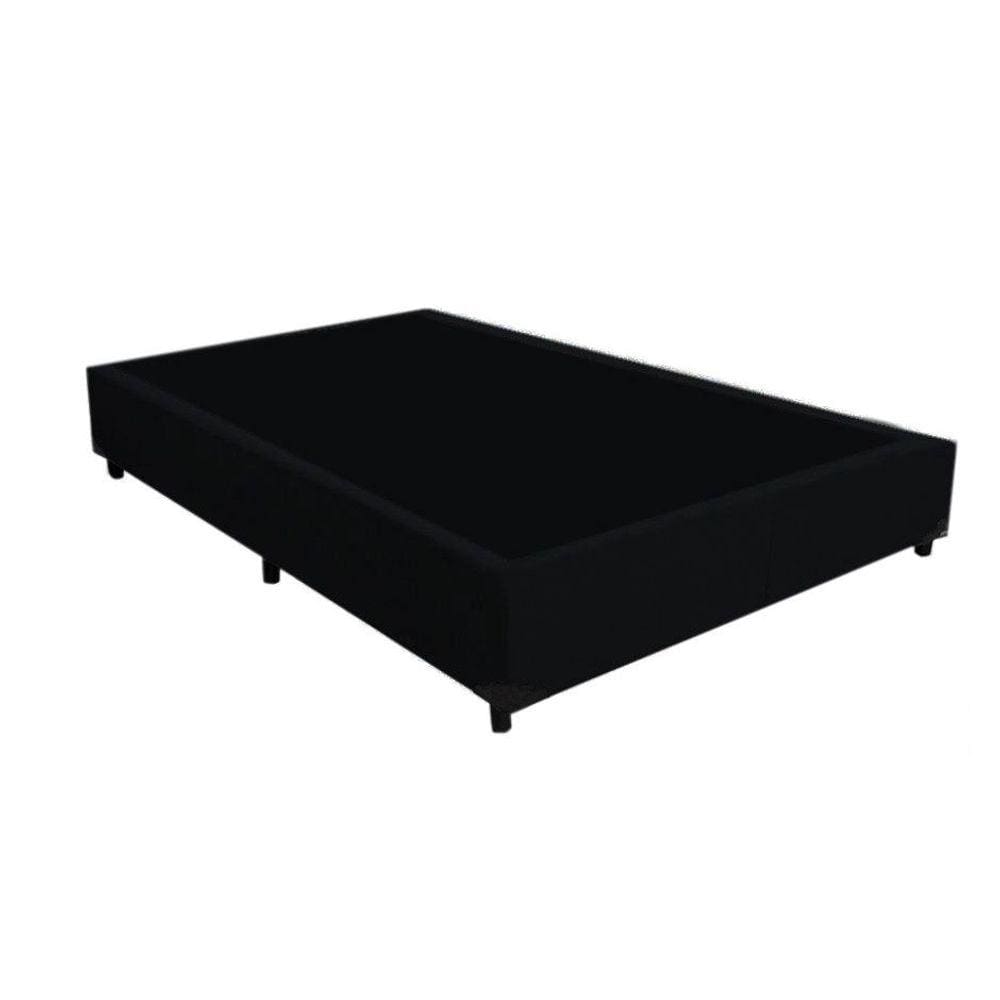 Base Box Queen Bipartido Sintético Preto