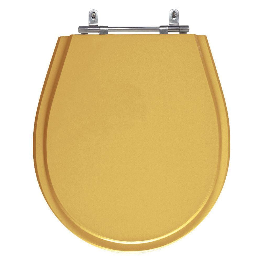 Assento Laqueado Avalon Amendoa (Caramelo) Tampa para Vaso Ideal Standard em Mdf