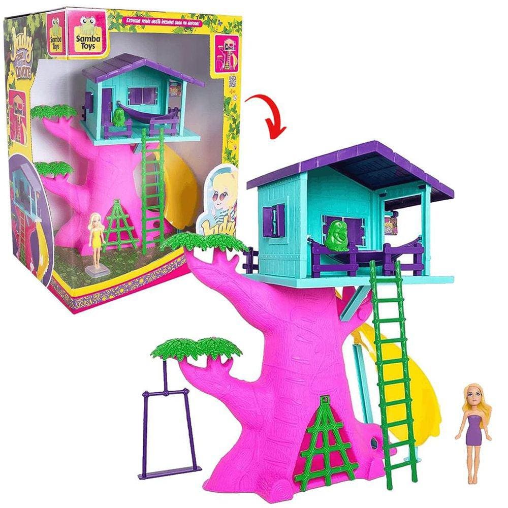 Judy Casa na Árvore com Boneca e Acessórios Samba Toys