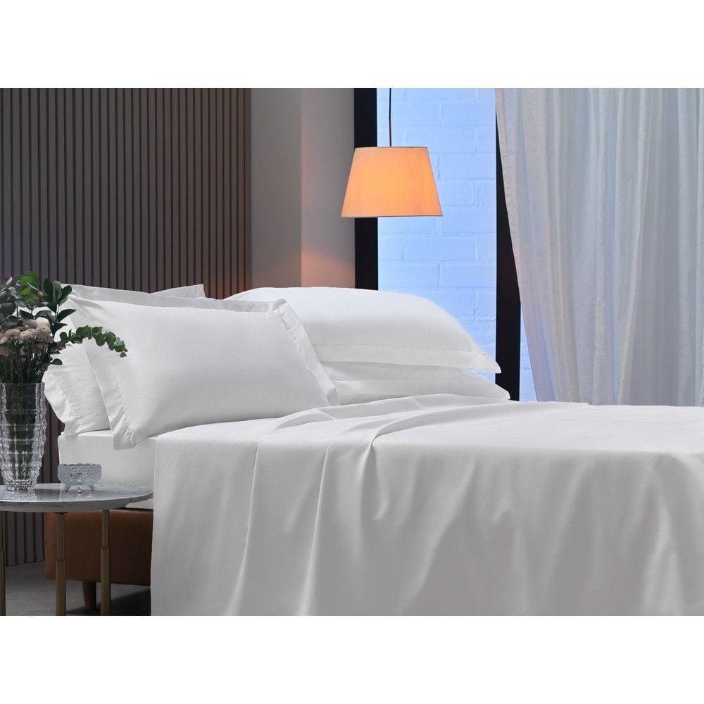 Jogo de Cama 300 Fios Algodão Percal Nobless Appel Branco - Queen