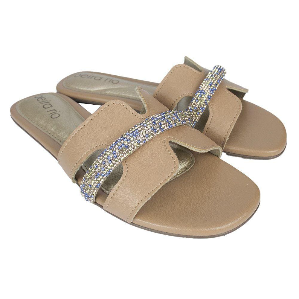 Chinelo Beira Rio Rasteiro Glitter Feminino