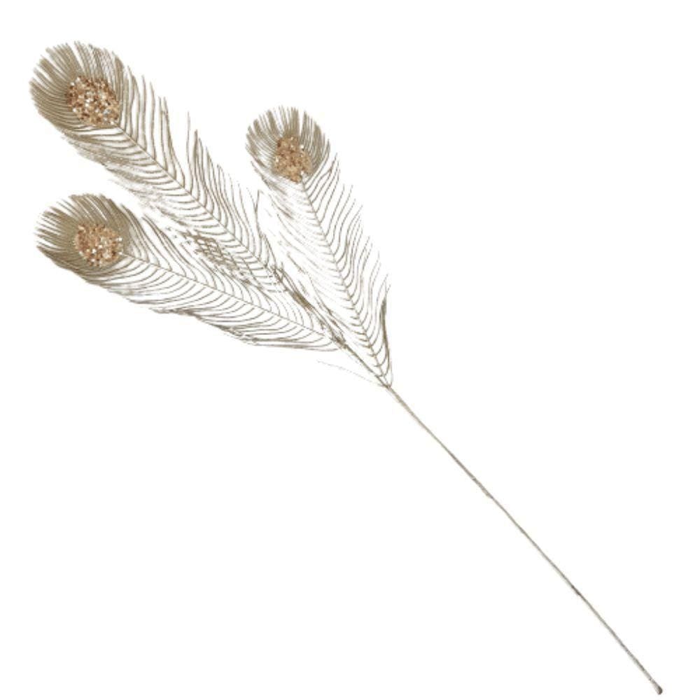 Galho Pena Pavão Silicone 90cm 90cm