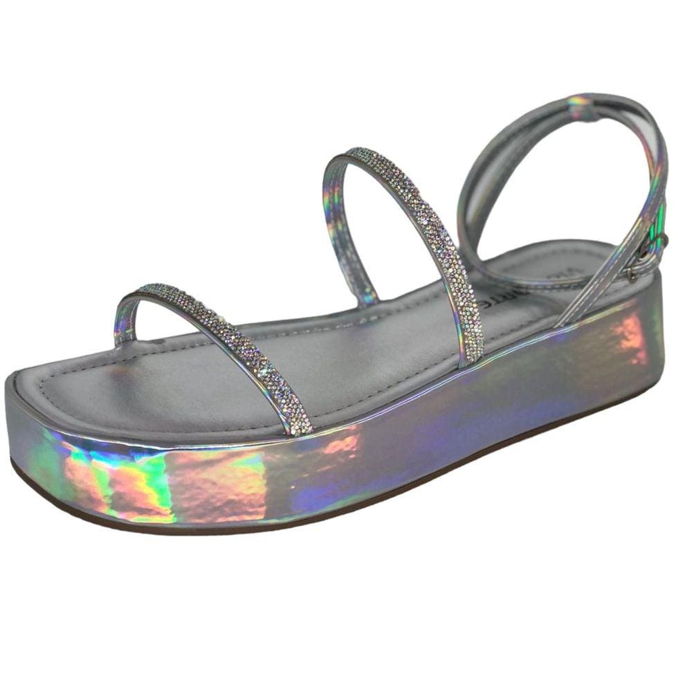Sandalia Holografica Feminina Flat Via Marte 23-18404