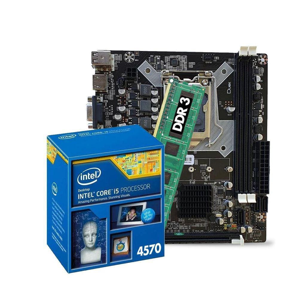 Kit Upgrade Intel Core I5 4570 + Placa Mãe H81 + 8Gb Ddr3